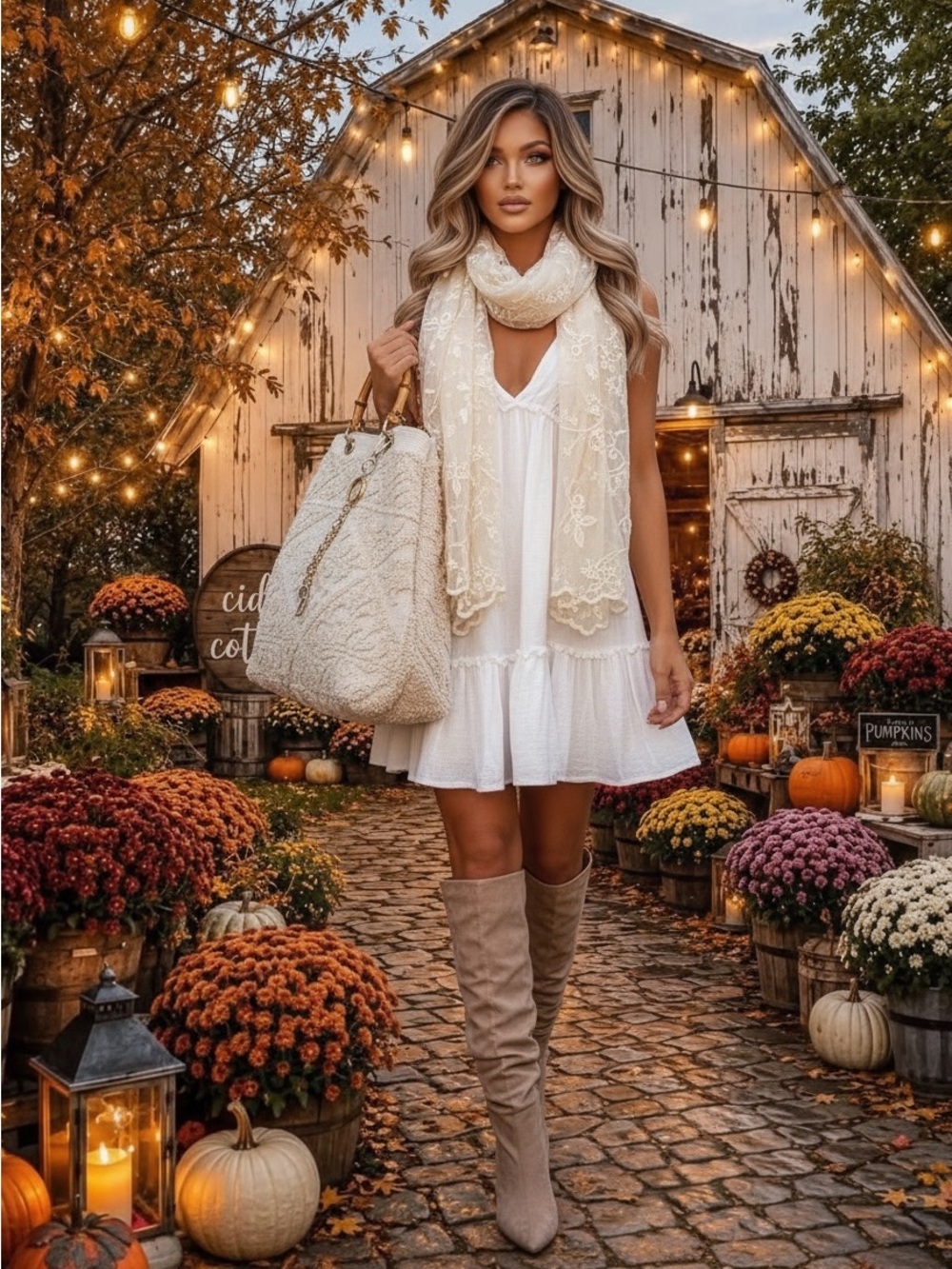 Mustard Seed white Tiered V-Neck Mini Dress